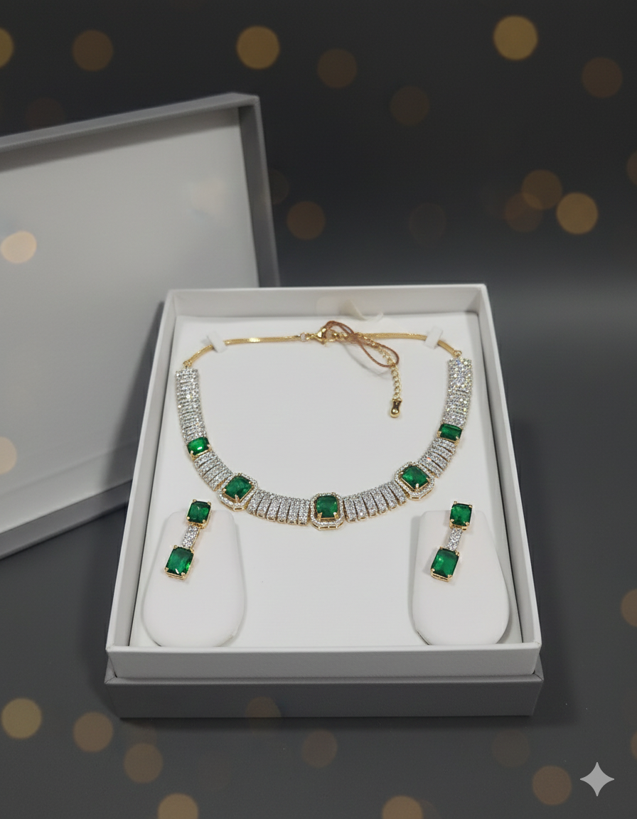 Premium necklace and earrings set