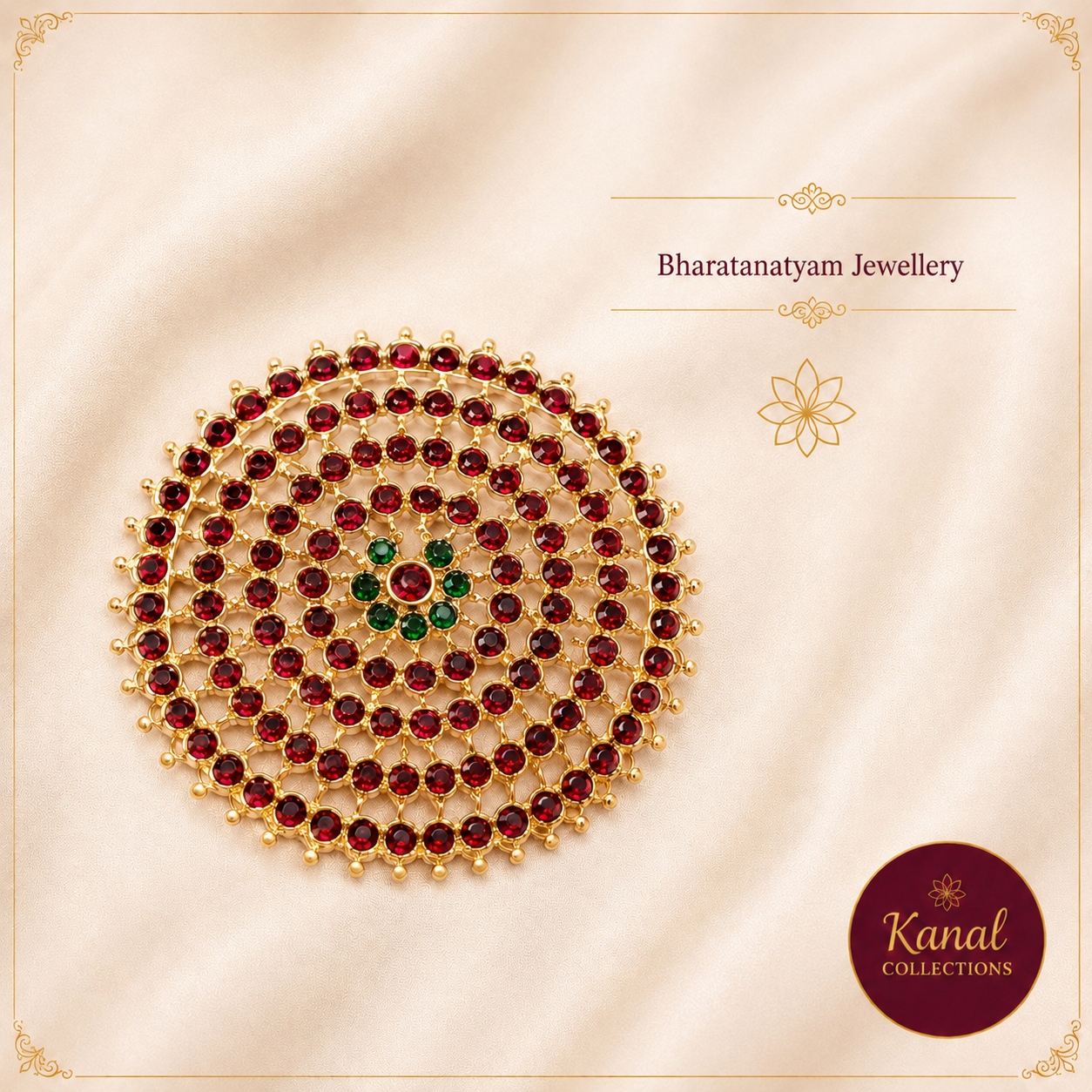 Divine Elegance: Complete Bharatanatyam Dance Jewellery Set