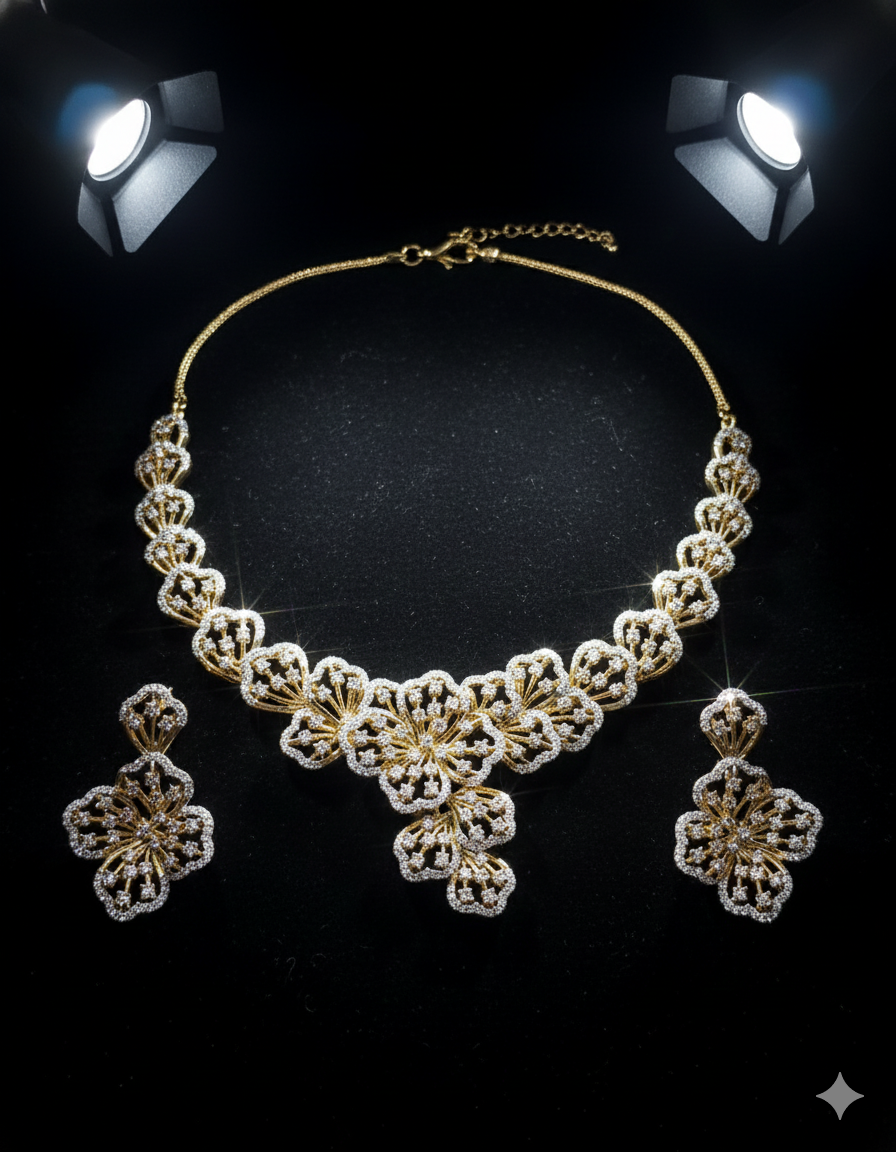 AD necklace and earrings set