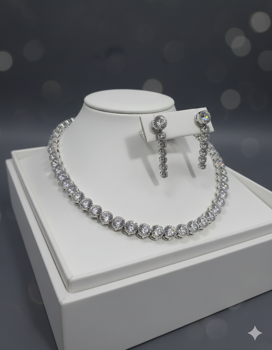 Premium AD necklace and earrings set