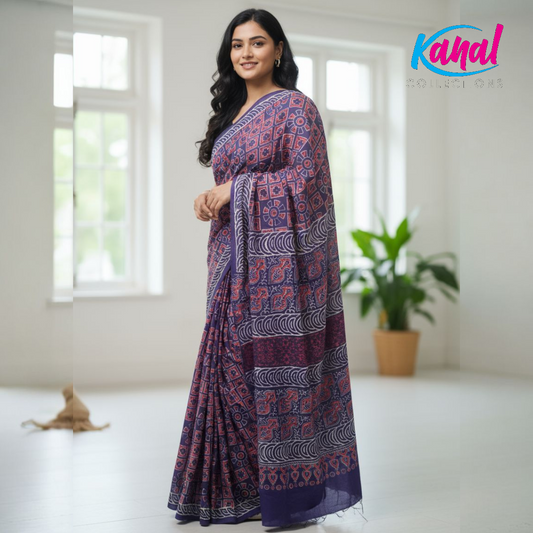 Mul cotton saree