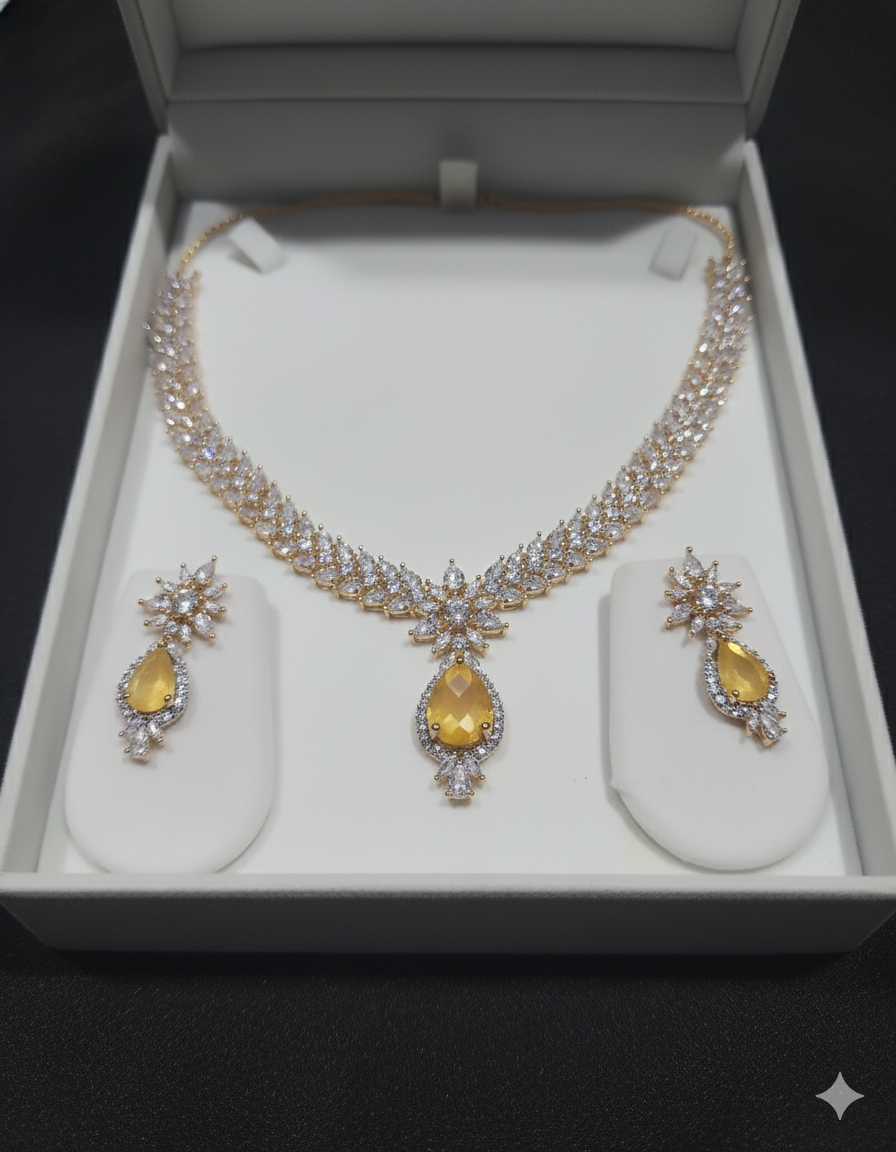 Premium necklace and earrings set