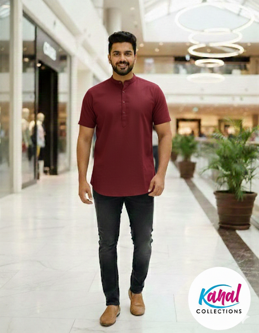 Premium Mandarin Collar Kurta – Kanal Collections