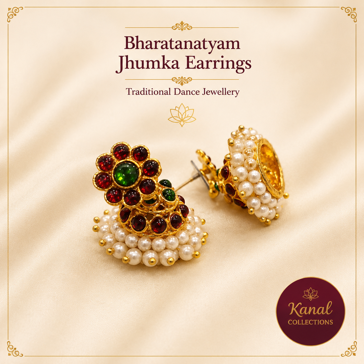 Divine Elegance: Complete Bharatanatyam Dance Jewellery Set