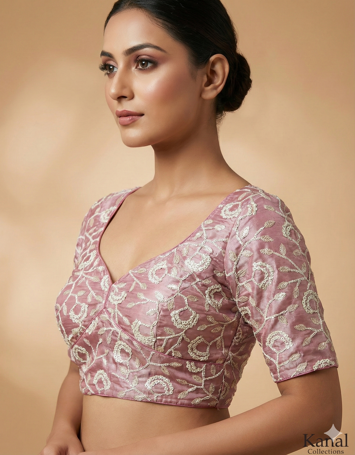 The Anya Embroidered Silk Blouse – A Symphony of Petals
