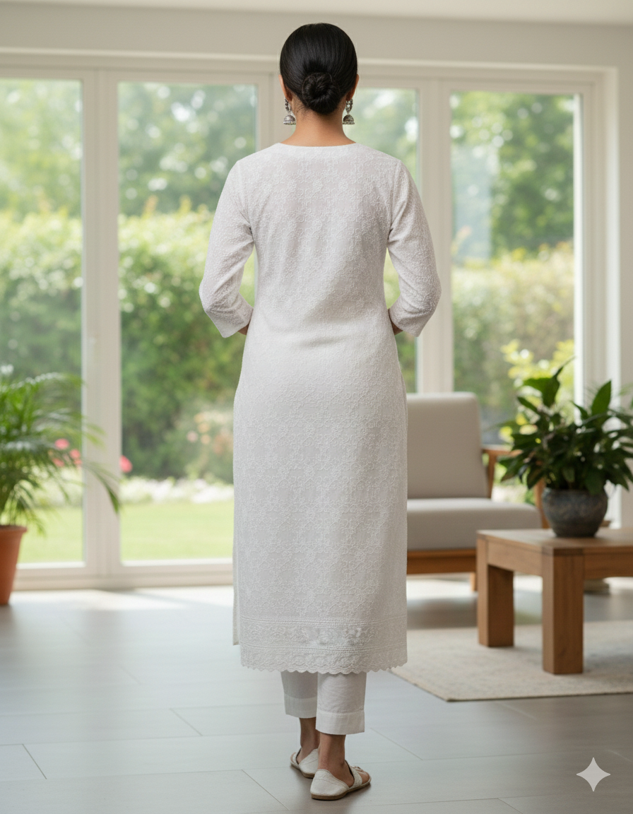 White Kurti