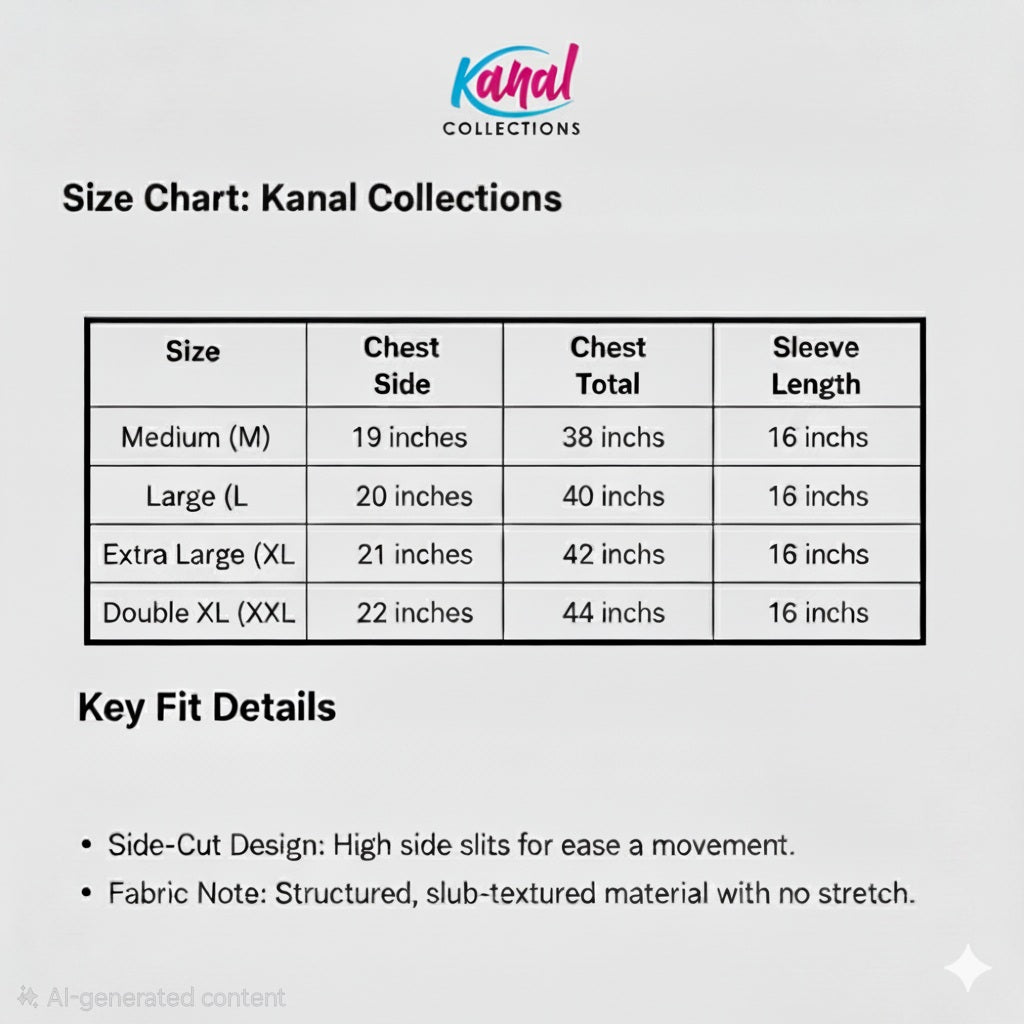 Kanal Collections Embroidered Side-Cut Kurti