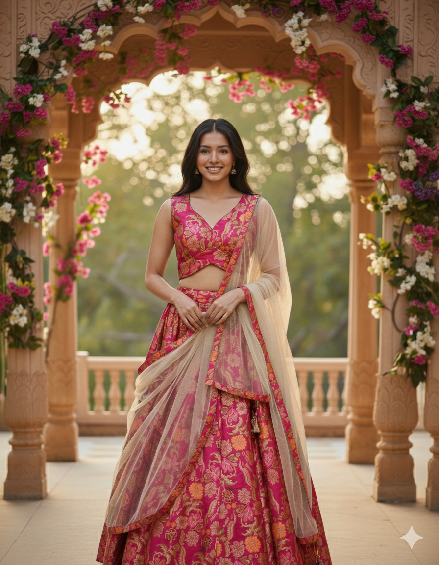 Stunning Brocade Lehenga Set - Ready to Wear & Customizable!