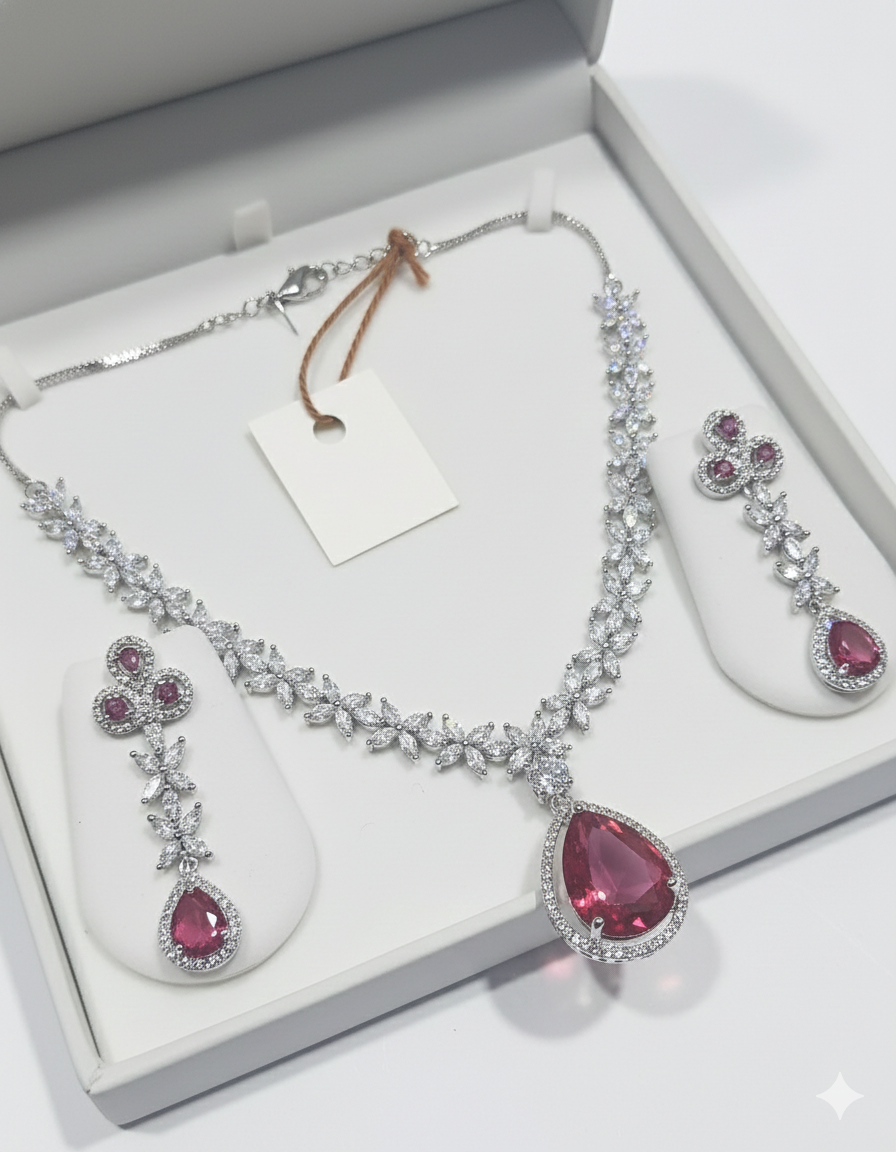 Premium necklace and earrings set