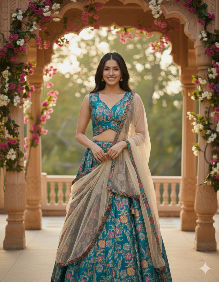 Stunning Brocade Lehenga Set - Ready to Wear & Customizable!