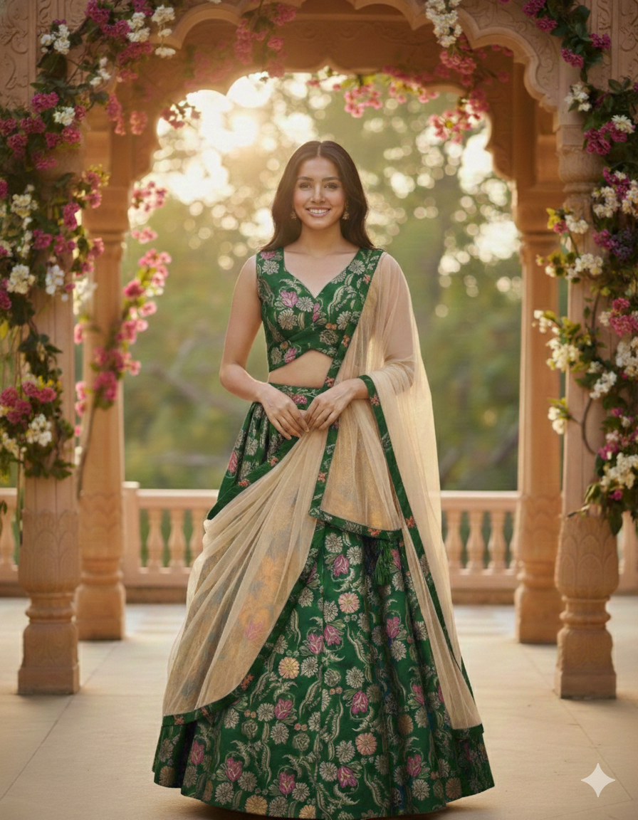 Stunning Brocade Lehenga Set - Ready to Wear & Customizable!