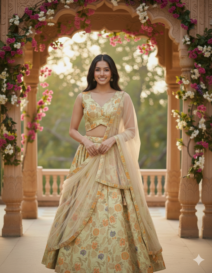 Stunning Brocade Lehenga Set - Ready to Wear & Customizable!