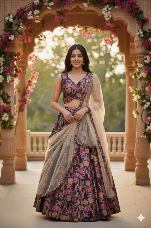 Stunning Brocade Lehenga Set - Ready to Wear & Customizable!