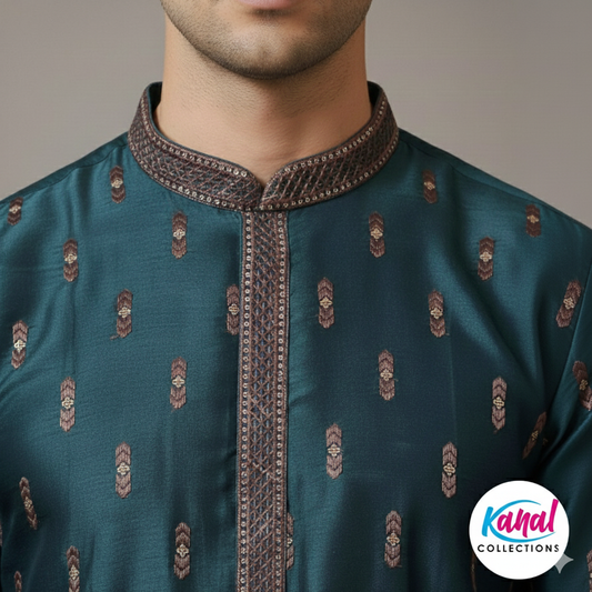 The Heritage Collection: Two-Piece Embroidered Kurta Set