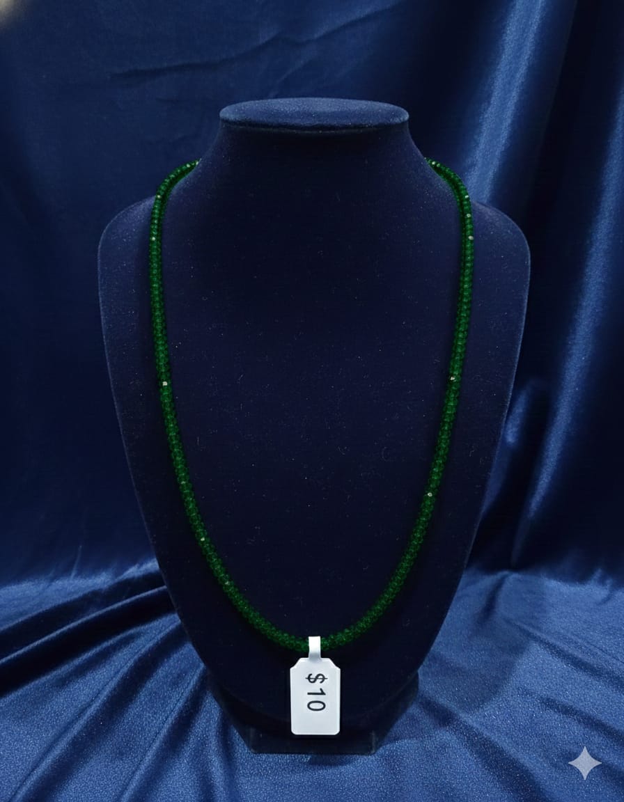 Single-Strand Faceted Crystal Mala