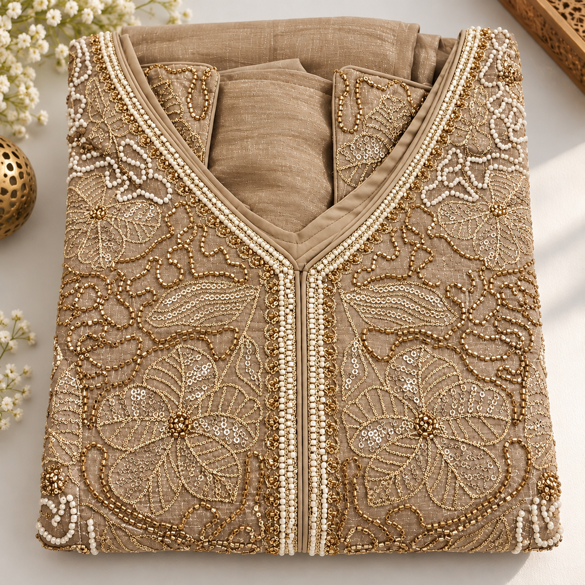 Elegant Embroidered 3-Piece Set – Size L