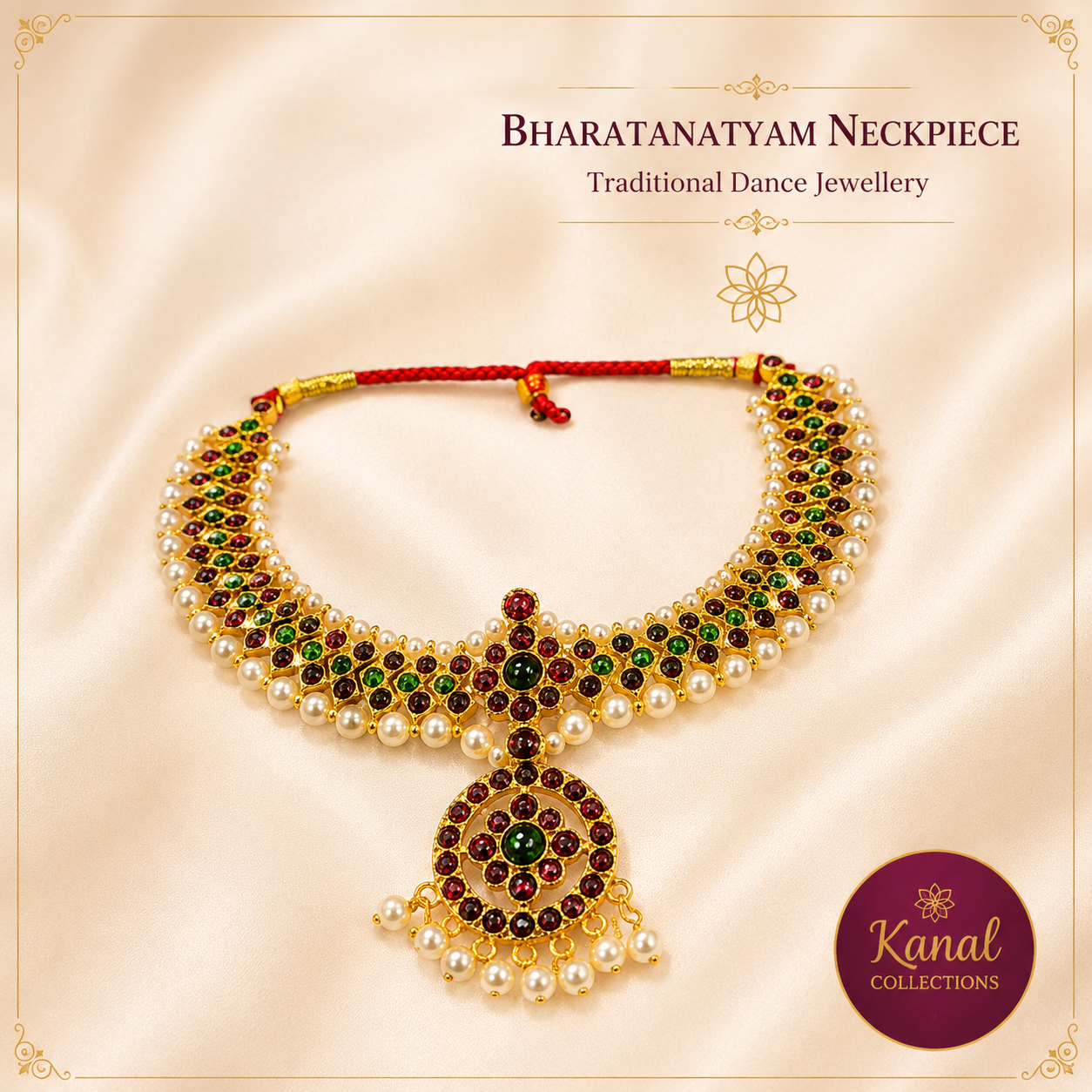 Divine Elegance: Complete Bharatanatyam Dance Jewellery Set