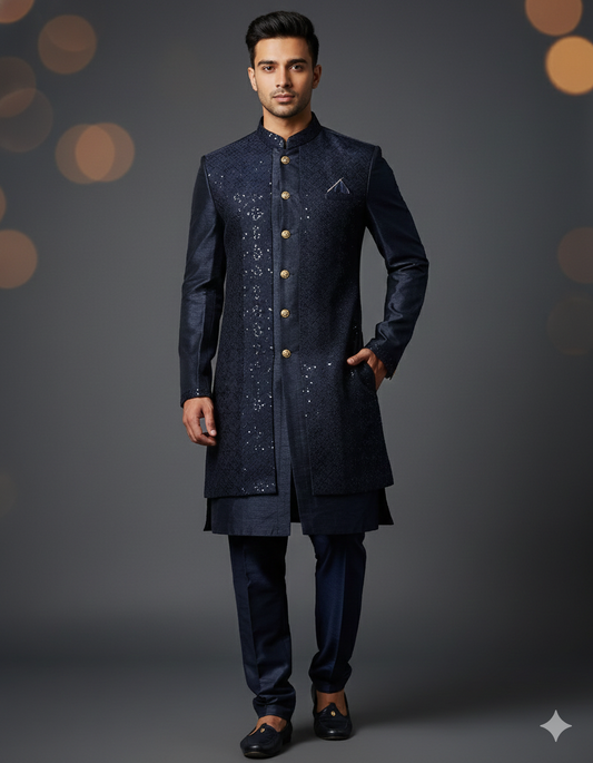 🌟 Premium Men's Designer Indo-Western Set 🌟