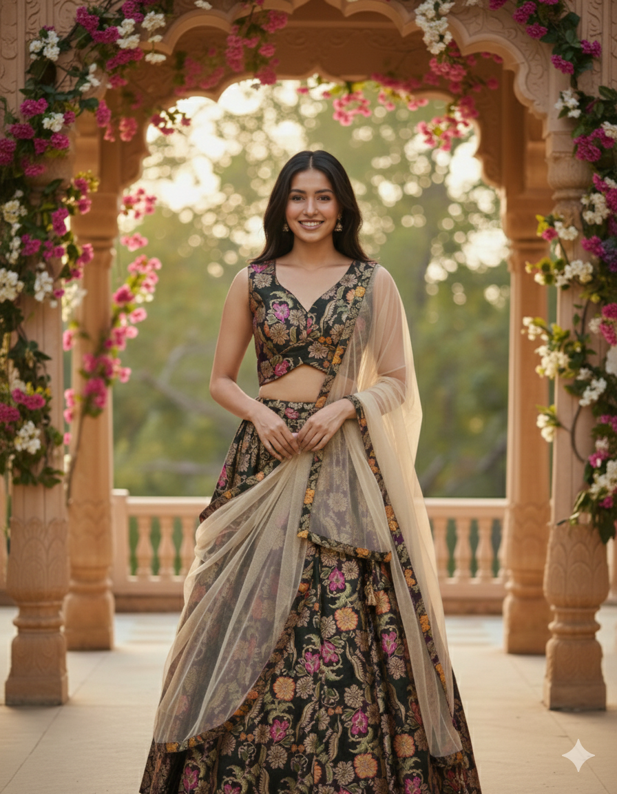 Stunning Brocade Lehenga Set - Ready to Wear & Customizable!