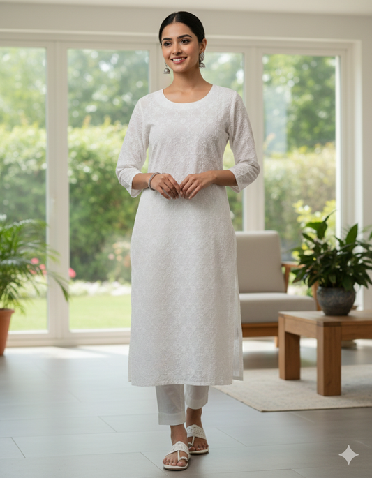 White Kurti