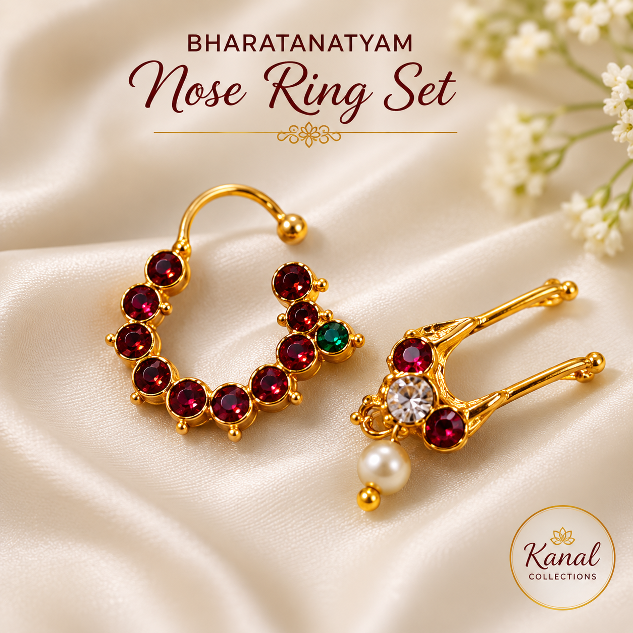 Divine Elegance: Complete Bharatanatyam Dance Jewellery Set