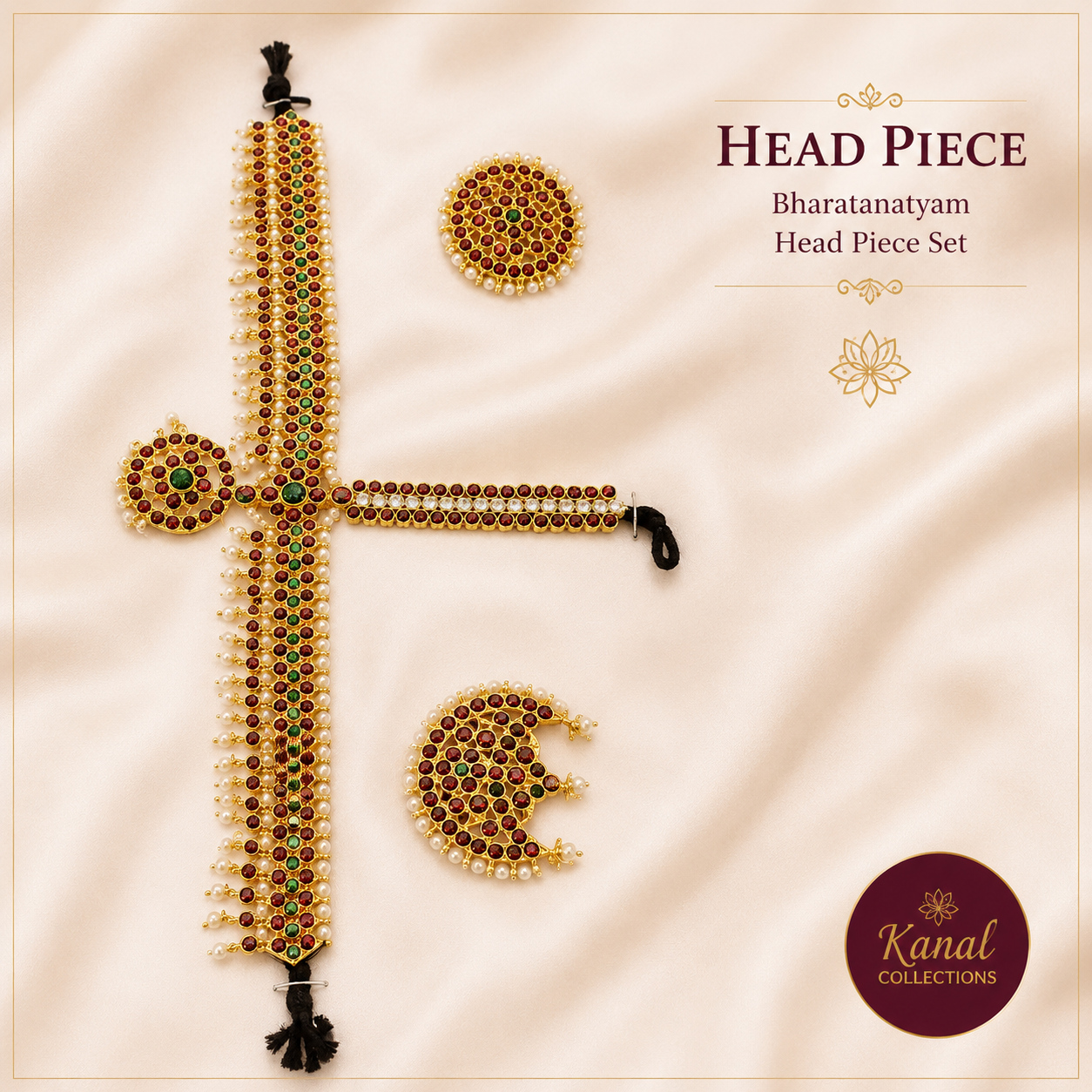 Divine Elegance: Complete Bharatanatyam Dance Jewellery Set