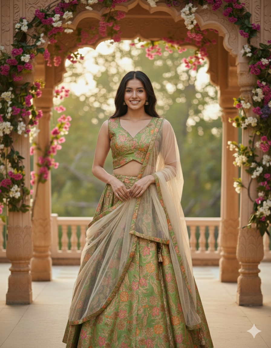 Stunning Brocade Lehenga Set - Ready to Wear & Customizable!