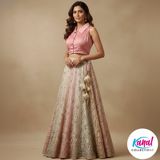 The Versatile Elegance: Pastel Ombré Lehenga & Adjustable Silk Blouse