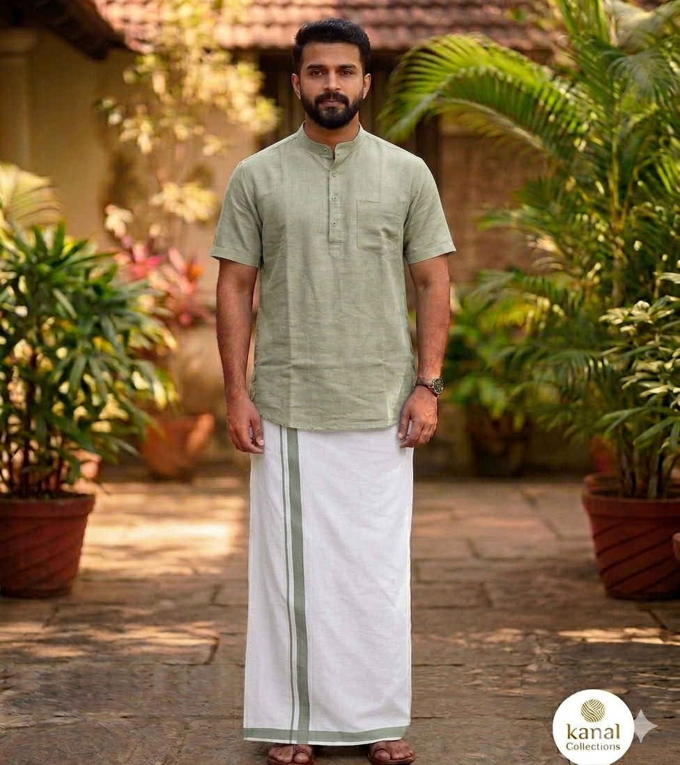 Premium Mandarin Collar Kurta – Kanal Collections
