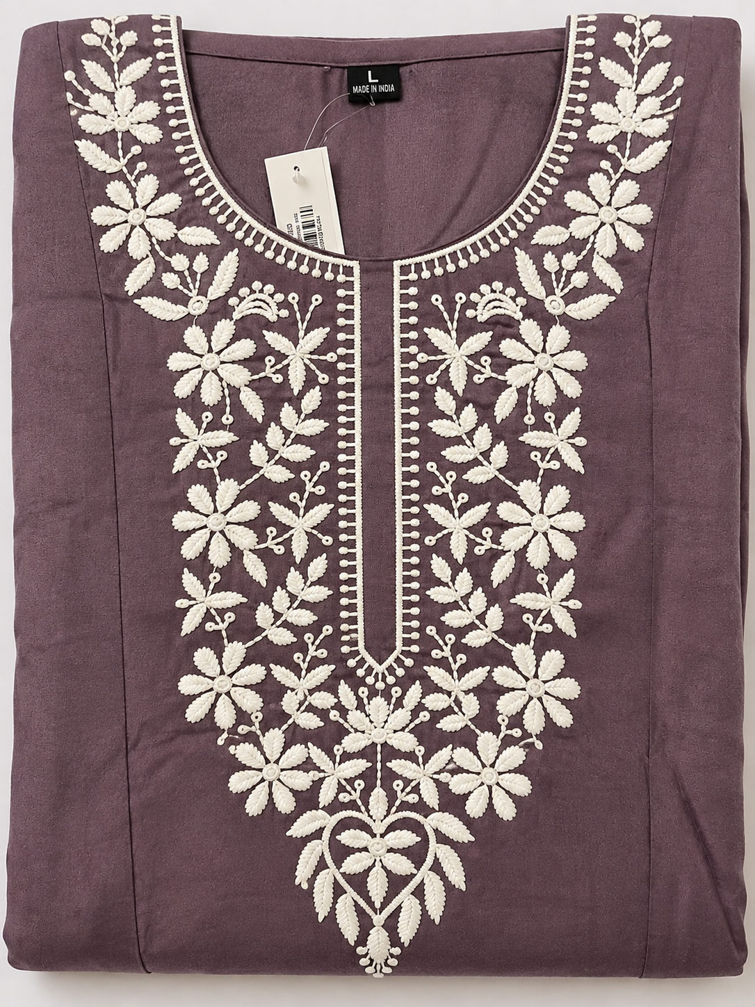 Mauve Embroidered Rayon 3-Piece Kurta Dupatta Set