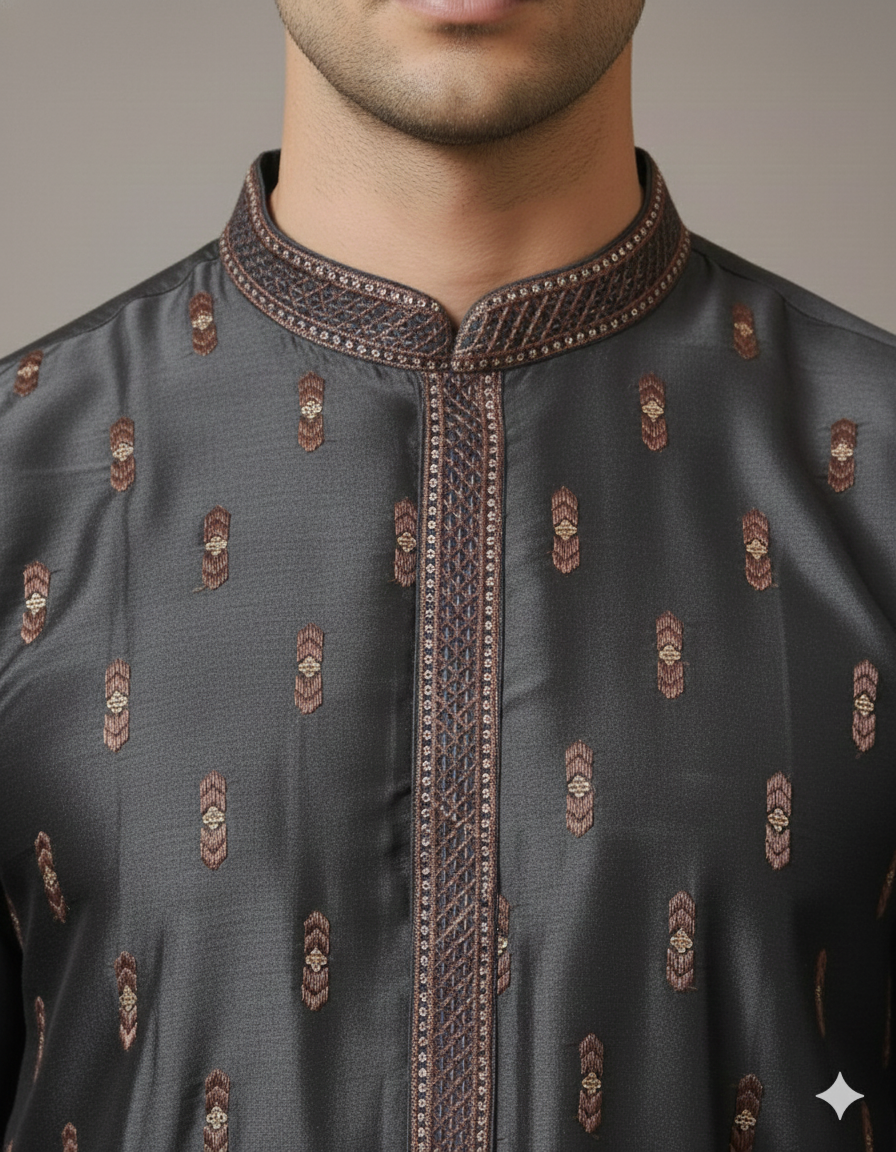 The Heritage Collection: Two-Piece Embroidered Kurta Set