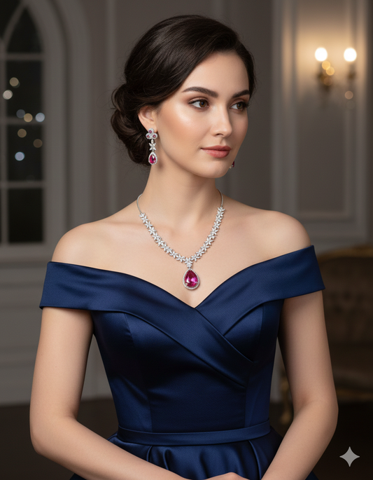 Premium necklace and earrings set