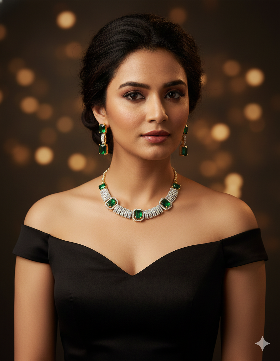 Premium necklace and earrings set