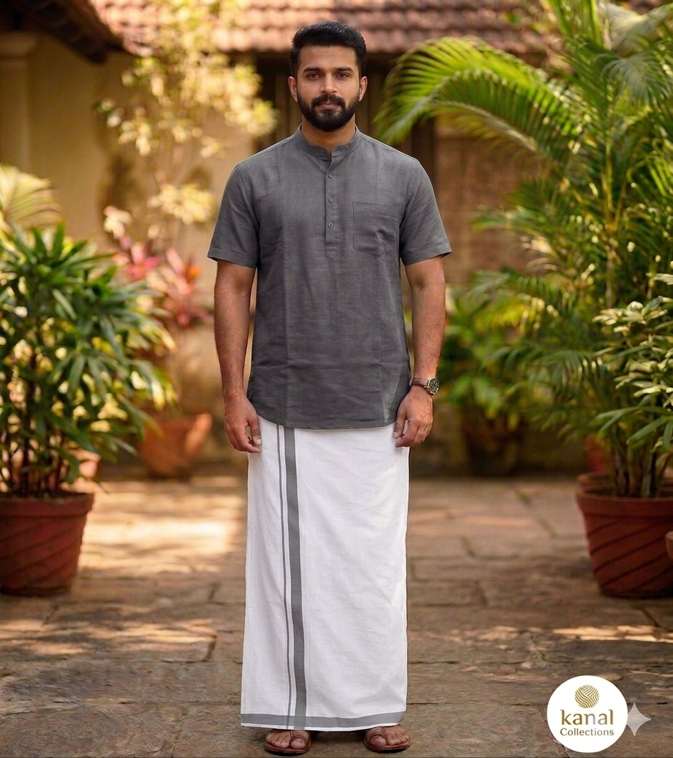Premium Mandarin Collar Kurta – Kanal Collections