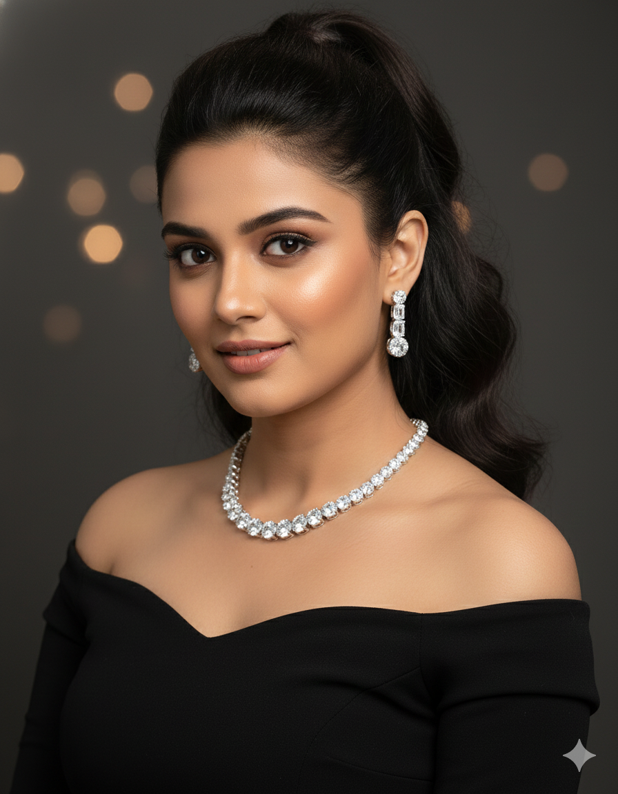 Premium AD necklace and earrings set