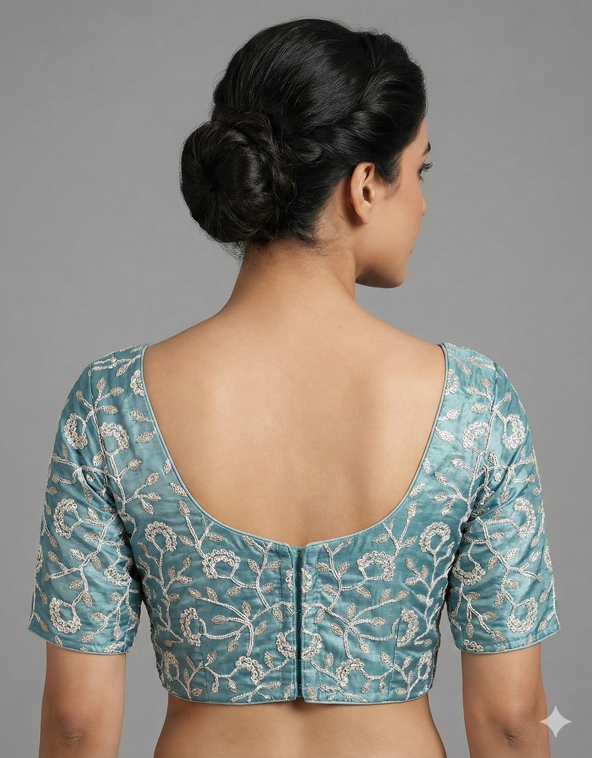 The Anya Embroidered Silk Blouse – A Symphony of Petals